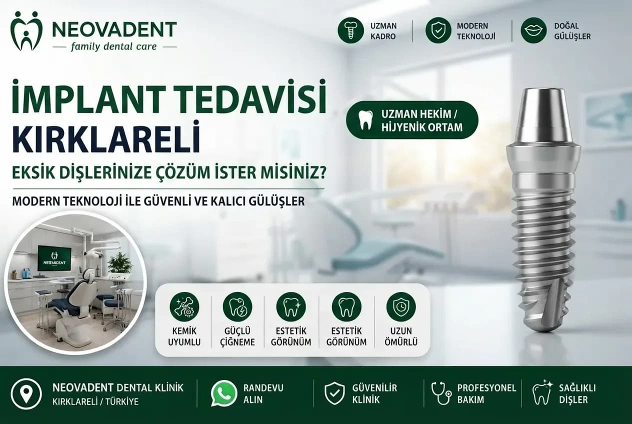Kırklareli'nde İmplant Tedavisi ile Gülüşünüzü Yenileyin