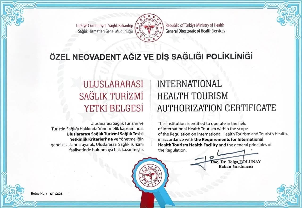 Uluslararası Sağlık Turizmi Yetki Belgesi
